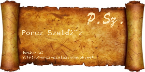 Porcz Szaléz névjegykártya